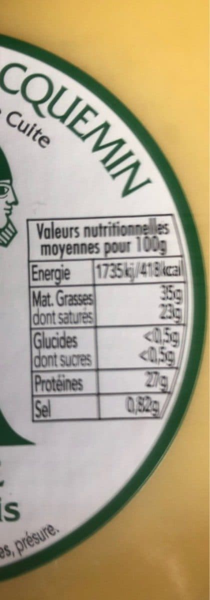 Open Food Facts Comté 8 mois packshot