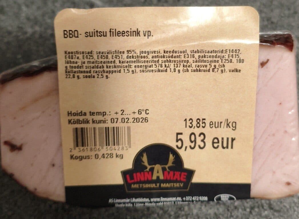 Linnamäe BBQ-suitsu fileesink vp. packshot