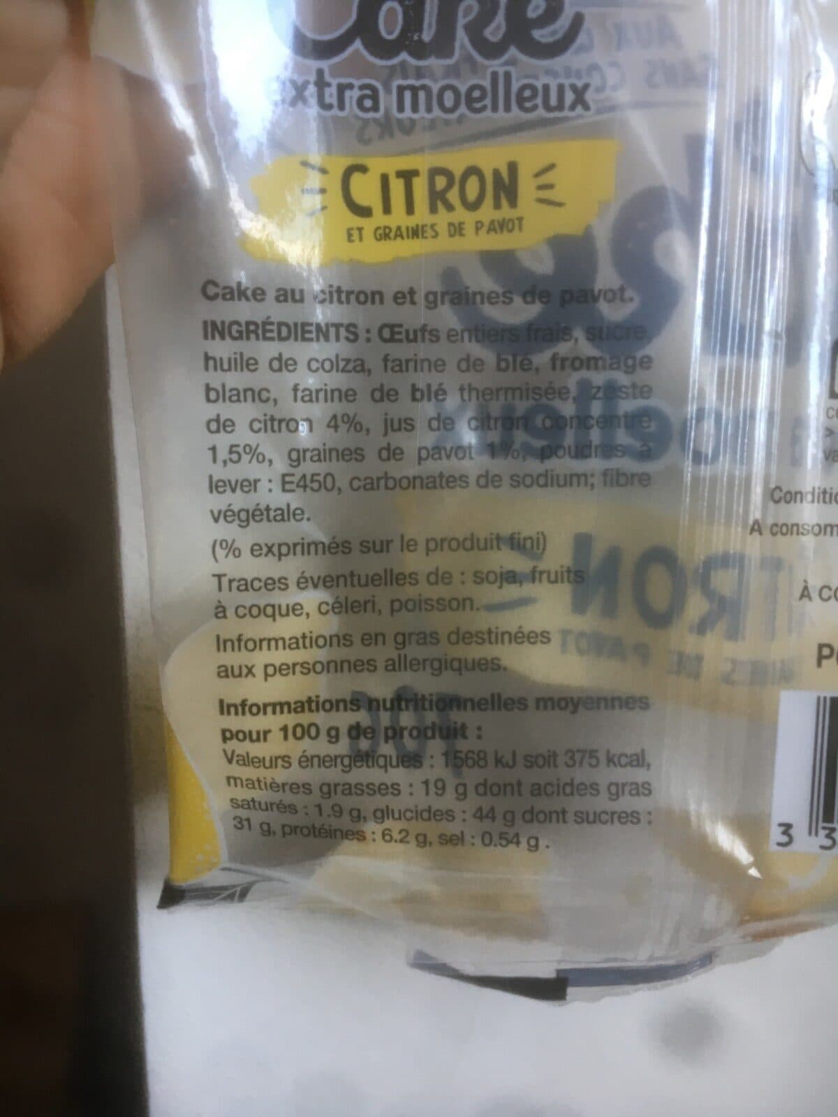 Open Food Facts le Cake packshot