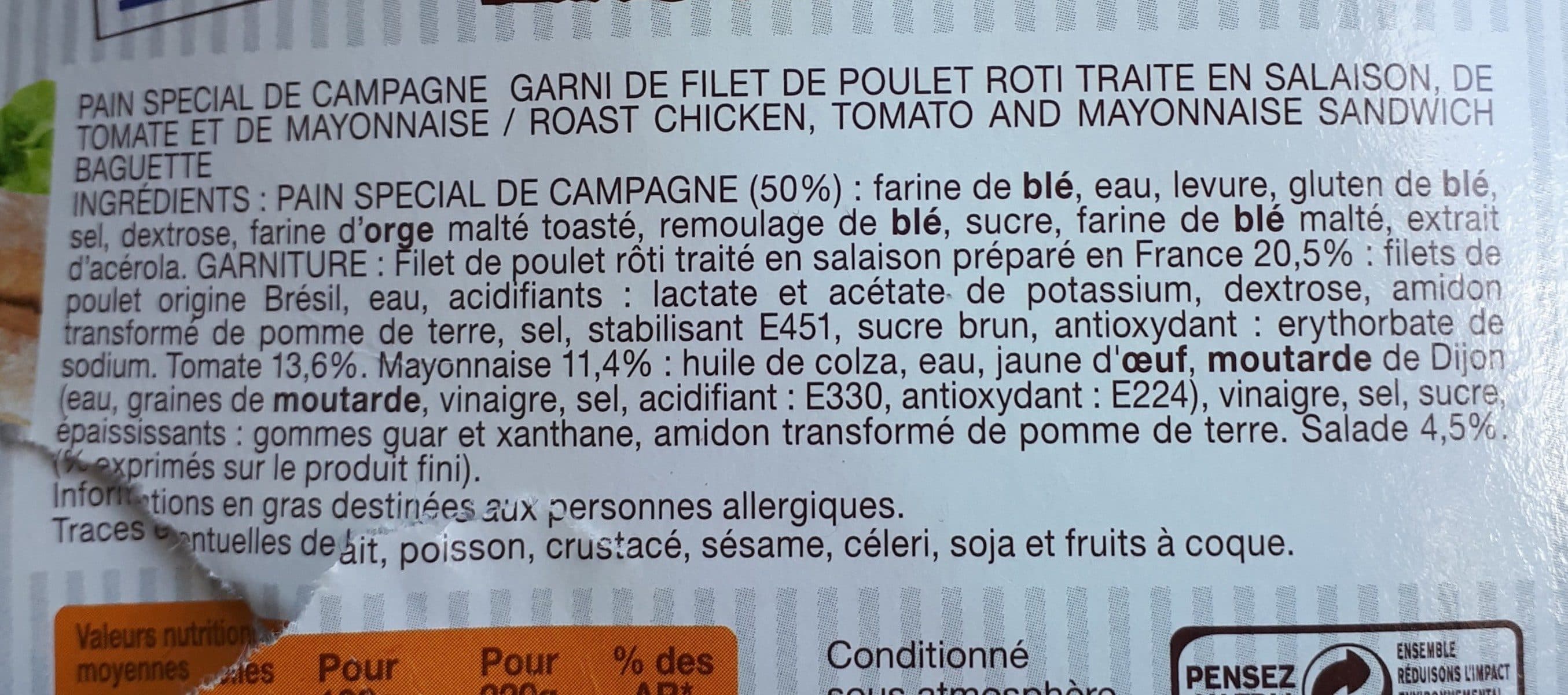Daunat Le Goûteux Poulet Rôti mayonnaise packshot