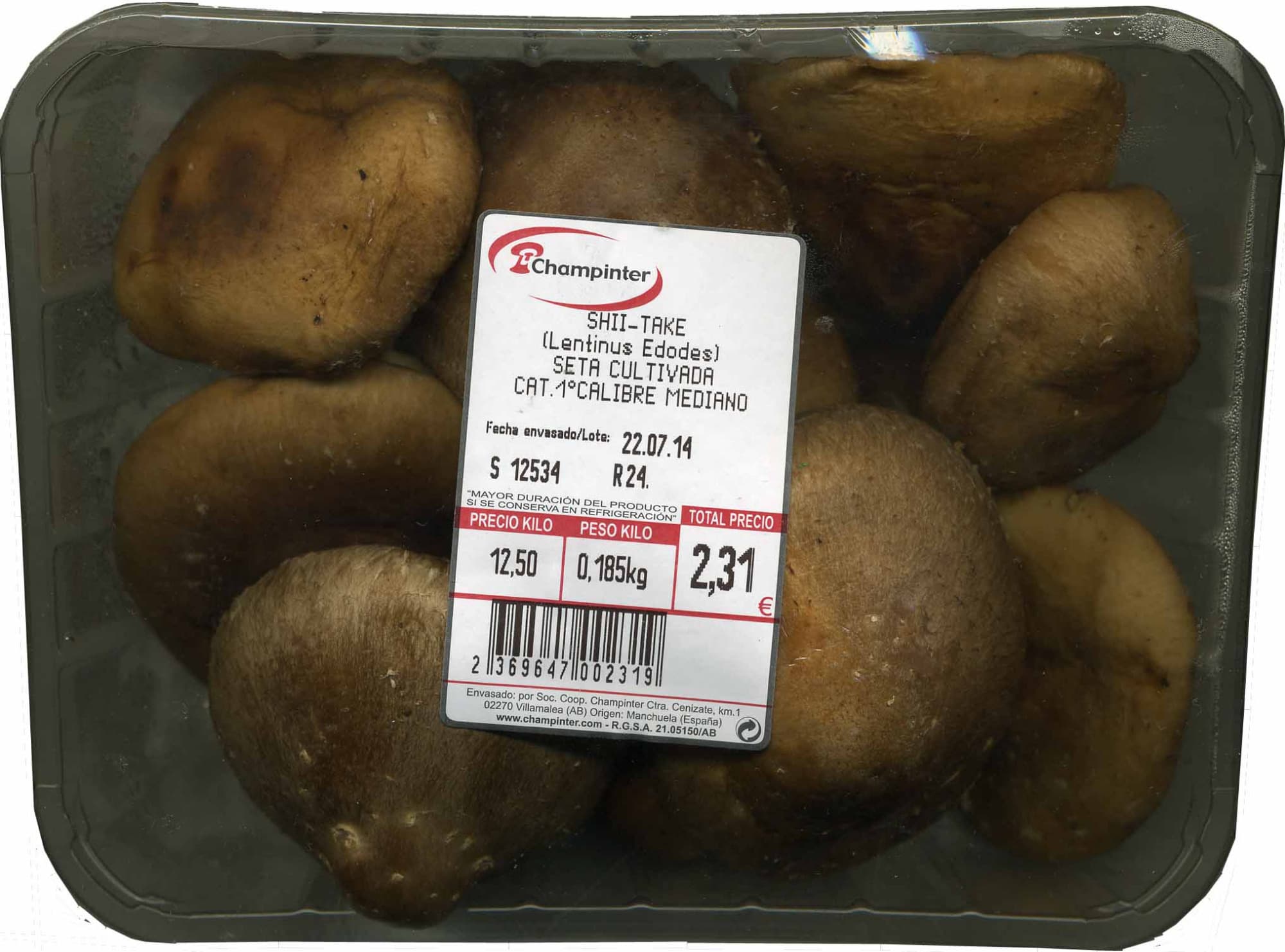 Champinter Setas shiitake packshot