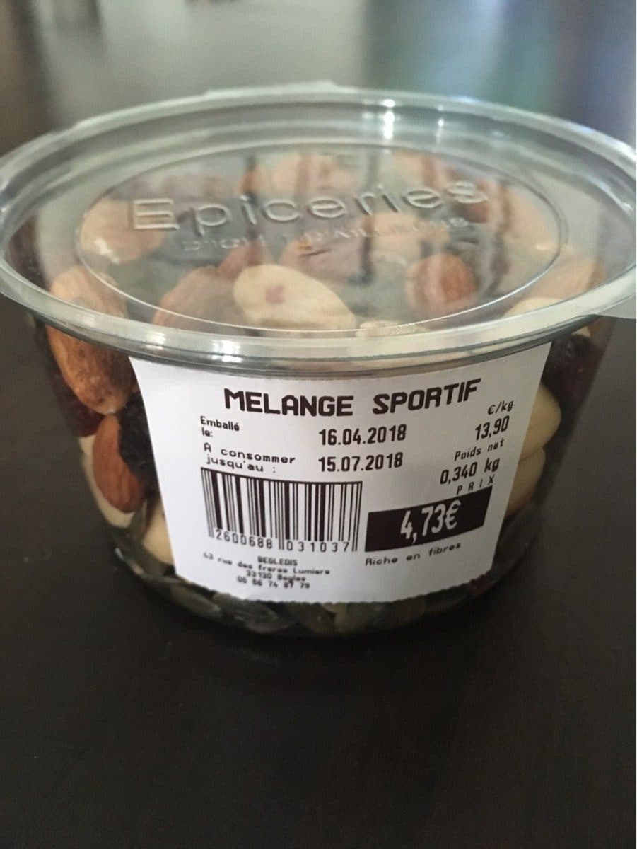 Open Food Facts Melange sportif packshot