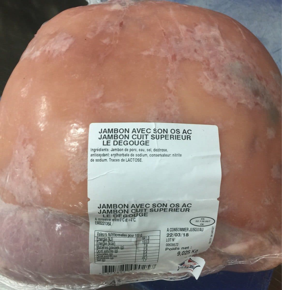 Open Food Facts Jambon avec os jambon cuit superieur packshot