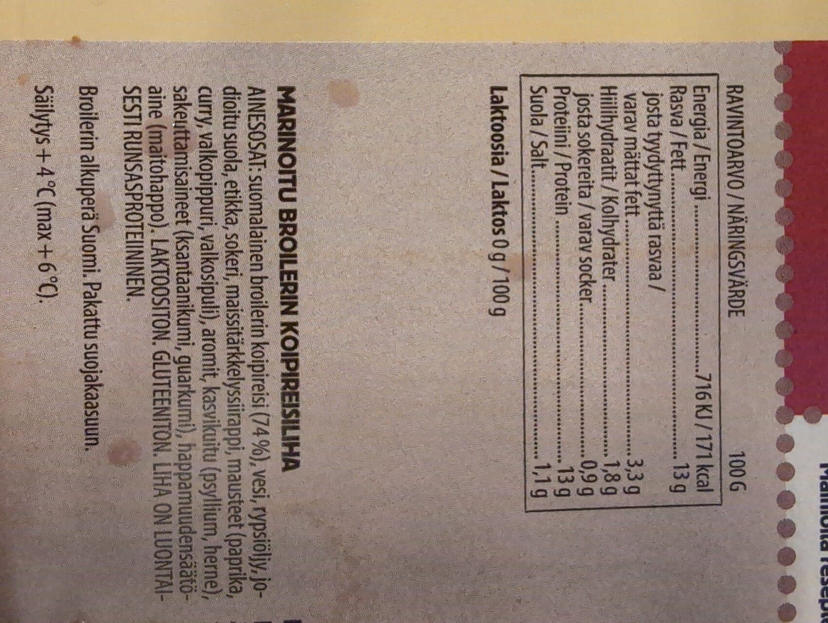 Kariniemen Kananpojan Marinoitu Koipireisi packshot