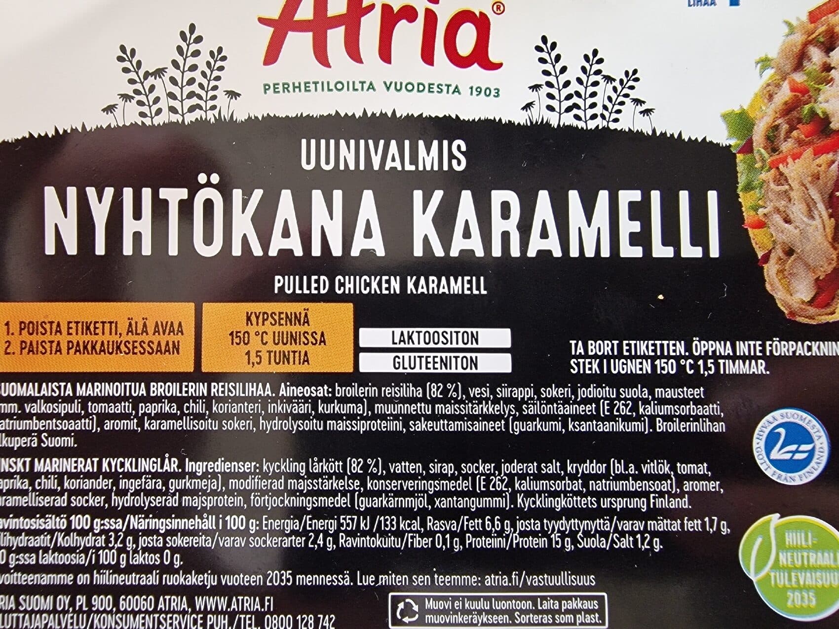 Atria Nyhtökana Karamelli packshot