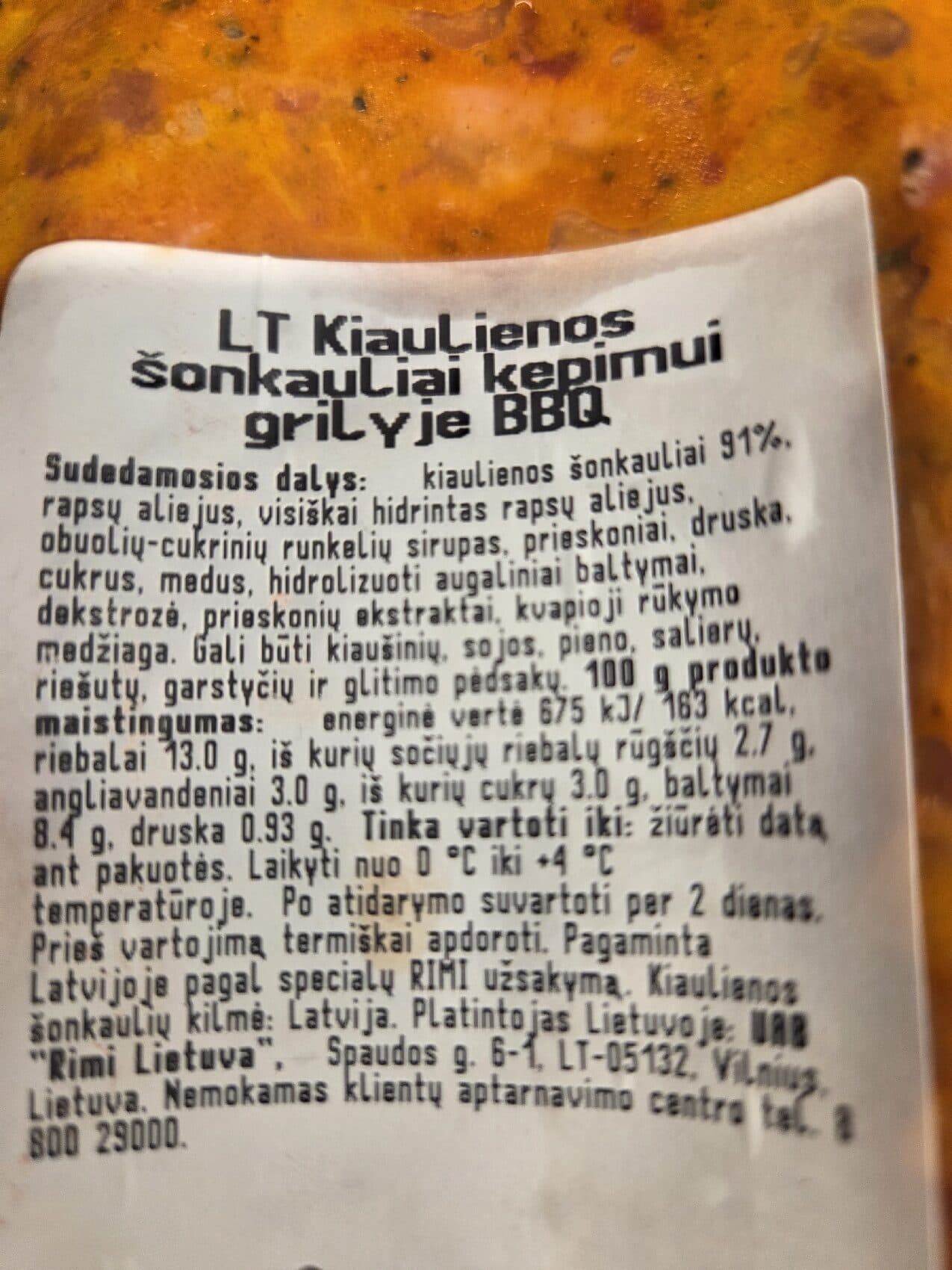 Baltoji Banga LT Kiaulienos Šonkauliai Kepimui Grilyje Bbq packshot