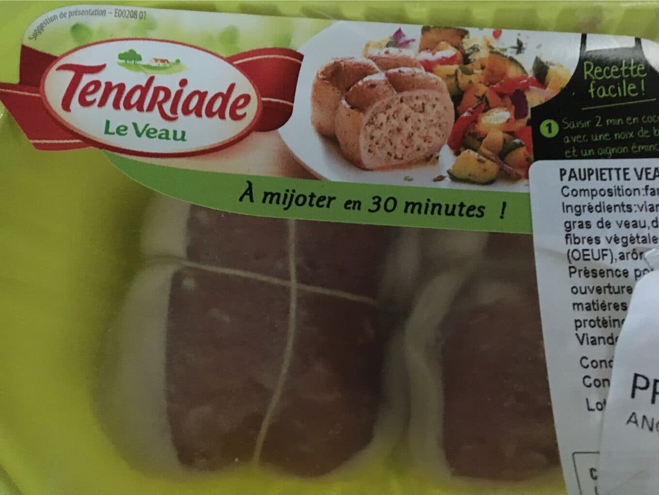 Tendriade Paupiette de veau packshot
