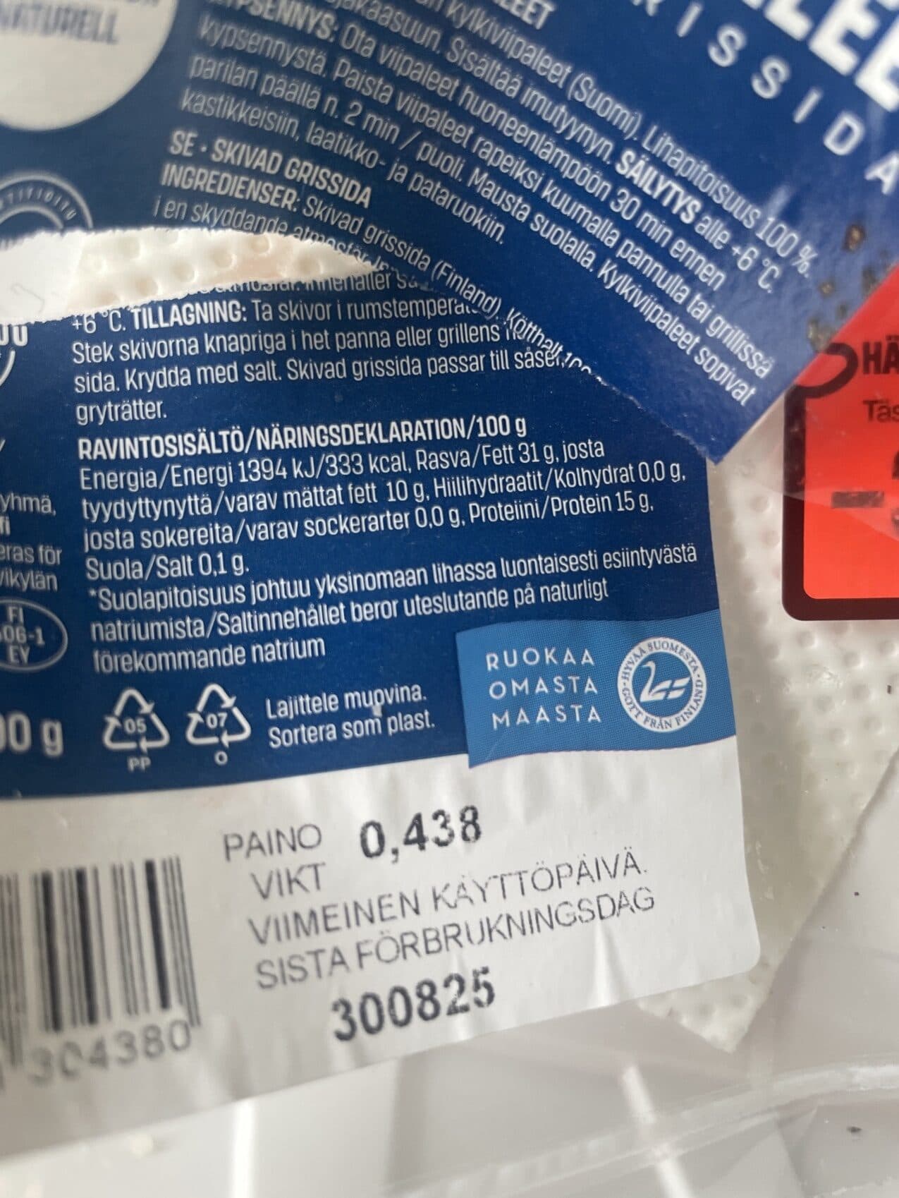 Kotimaista Porsaan Kylkiviipaleet packshot