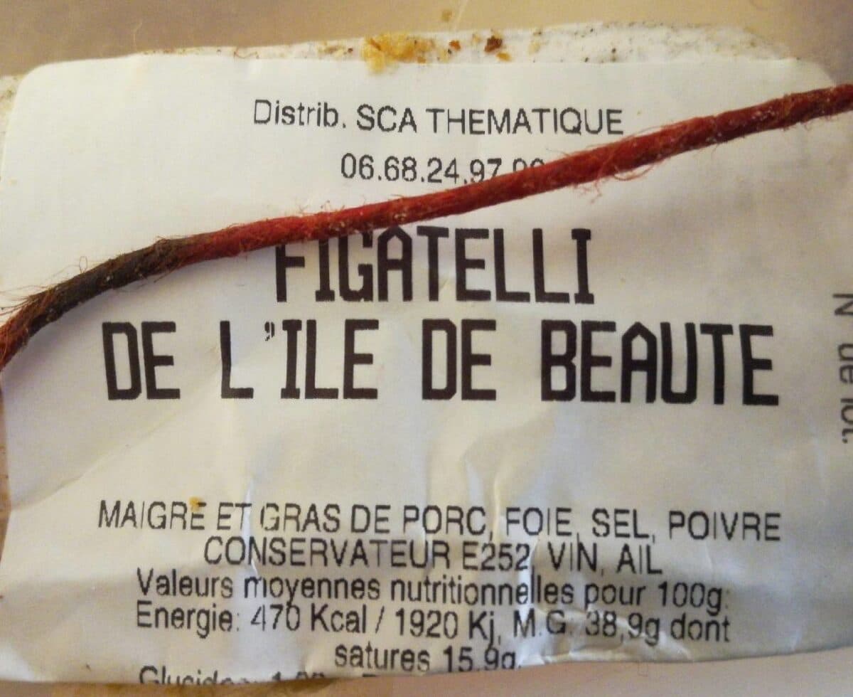 Open Food Facts Figatelli de l'ile de beauté packshot