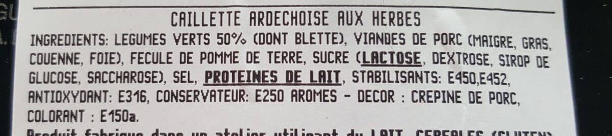Open Food Facts Caillettes ardéchoises aux herbes packshot