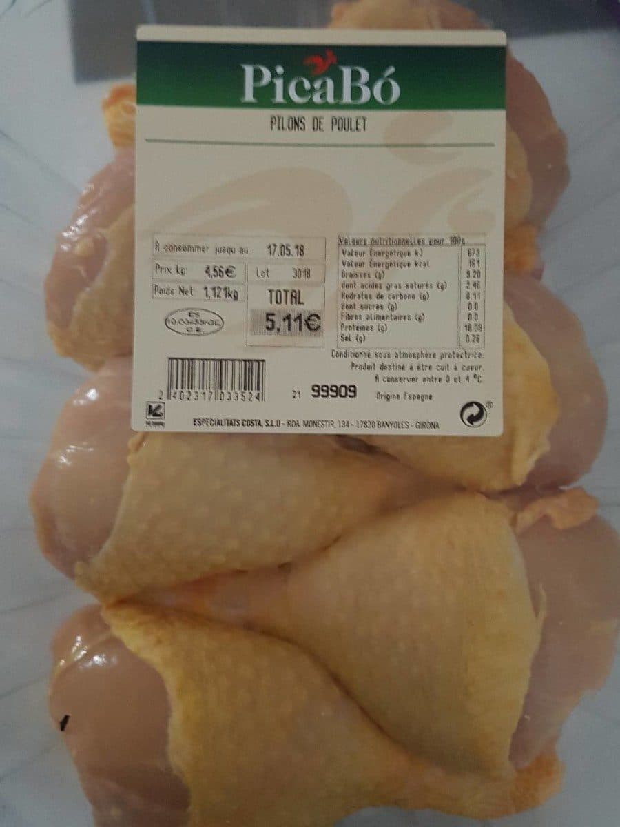 Open Food Facts Pilons de poulet packshot