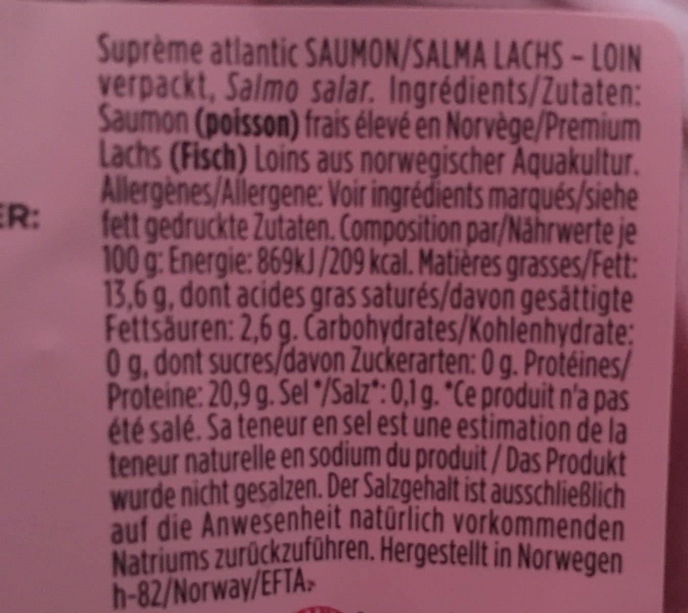 Open Food Facts Saumon packshot