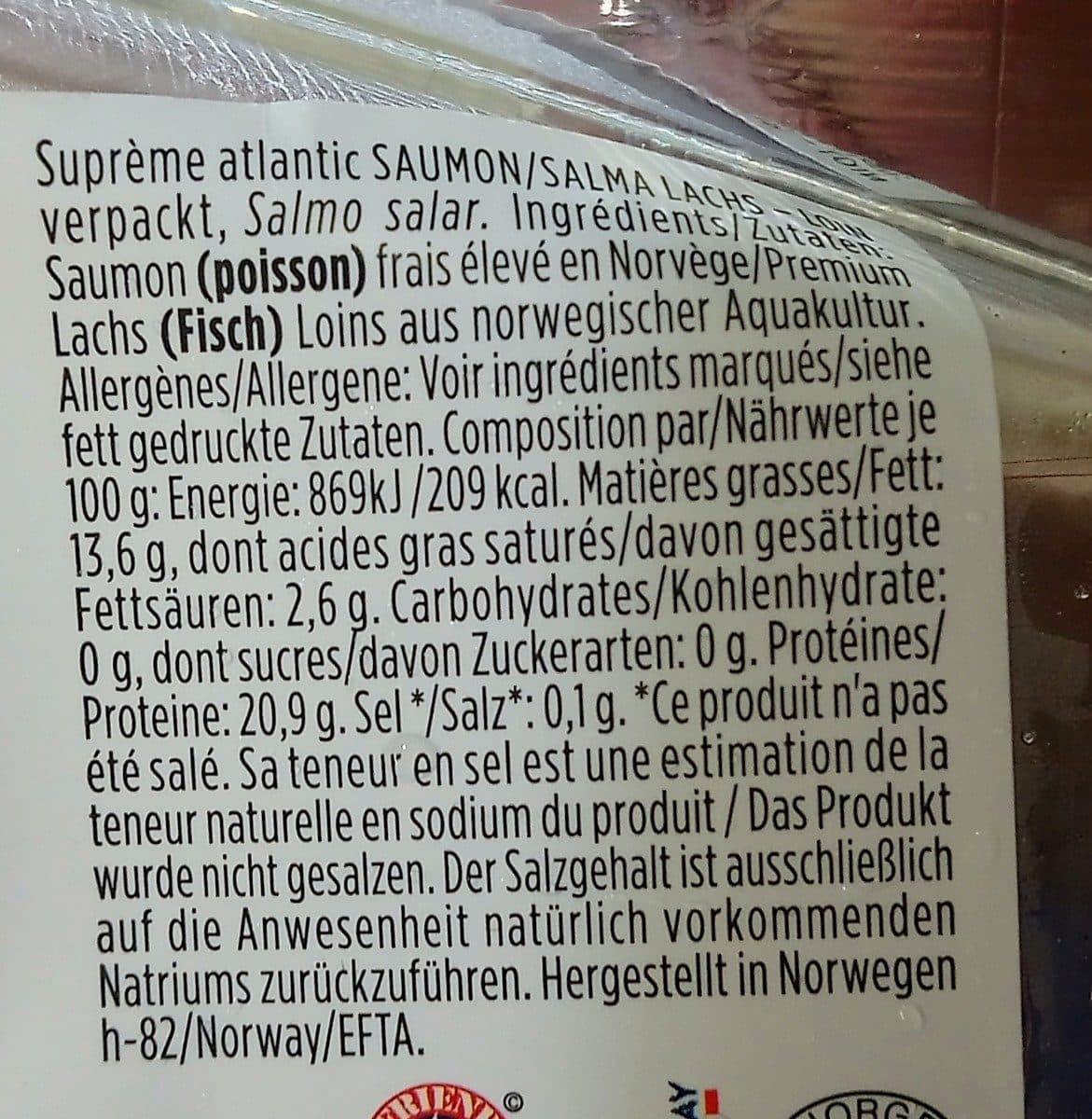 Open Food Facts Saumon salma packshot