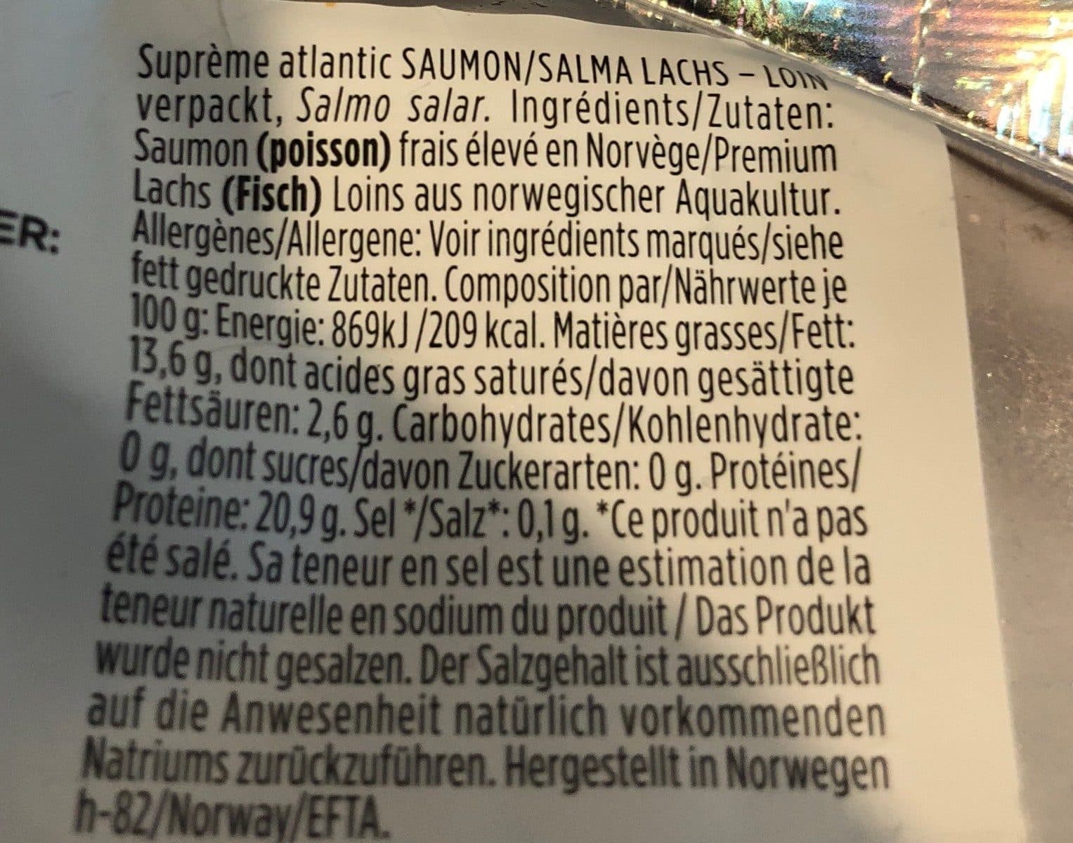 Open Food Facts Saumon fumé packshot