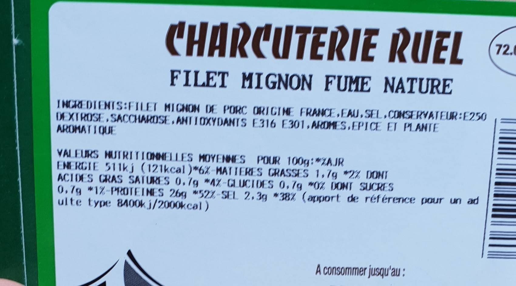 Open Food Facts Filet mignon fumé packshot