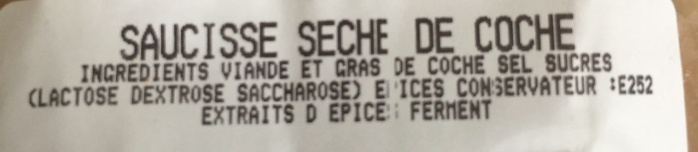 Open Food Facts Saucisse seche de coche packshot