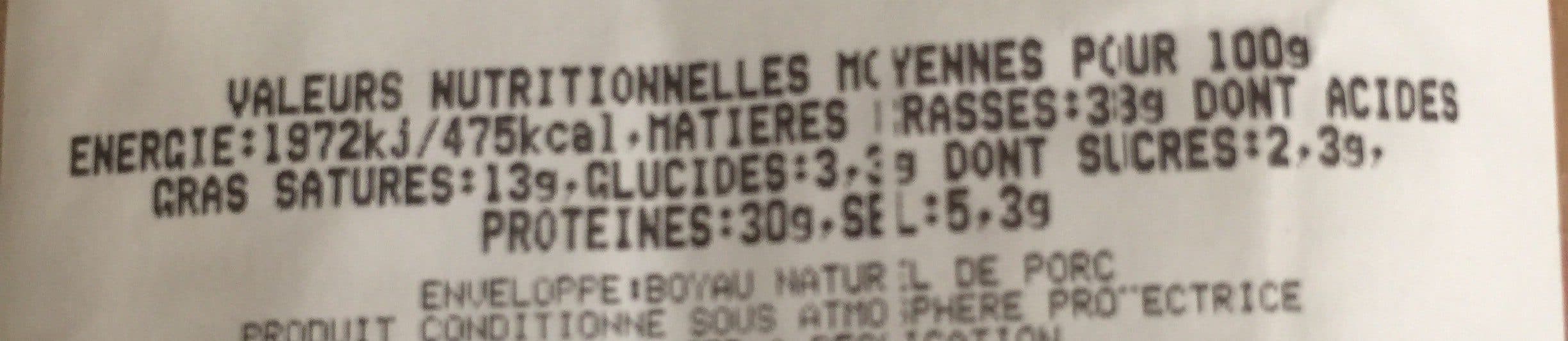 Open Food Facts Saucisse seche de coche packshot