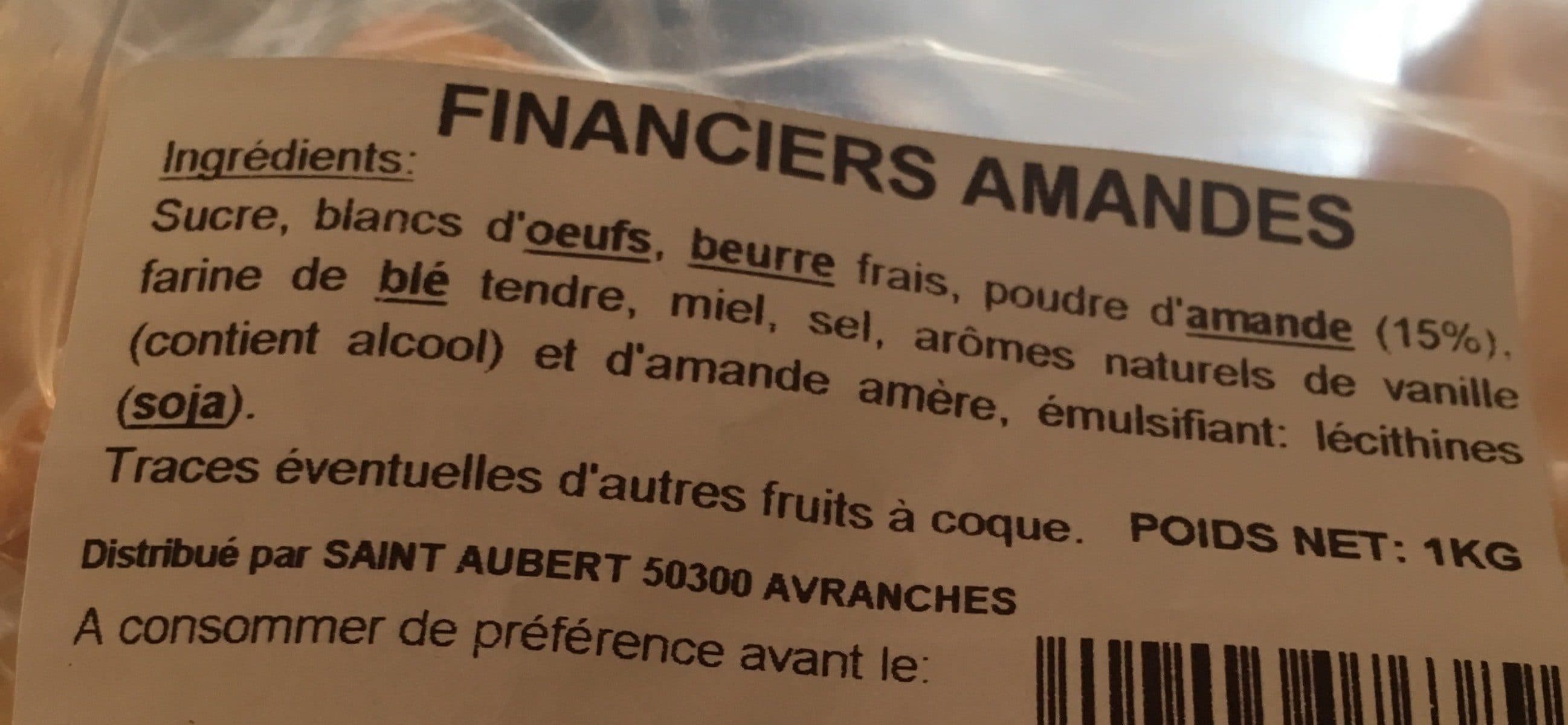 Open Food Facts Financier amandes packshot
