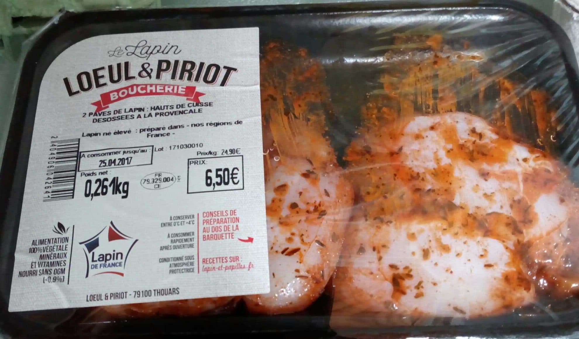 Loeul et Piriot Pavé de Lapin à la Provençale packshot