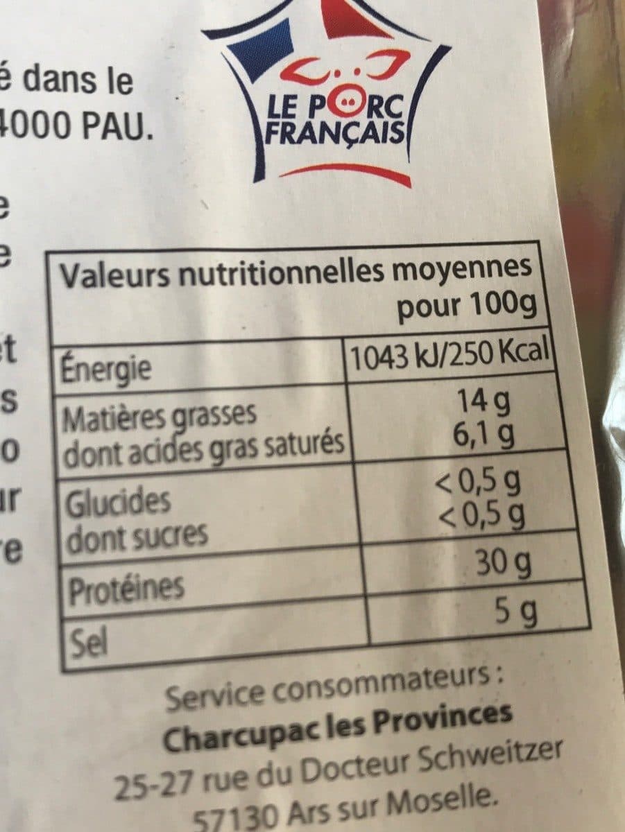 Open Food Facts Jambon de bayonne packshot