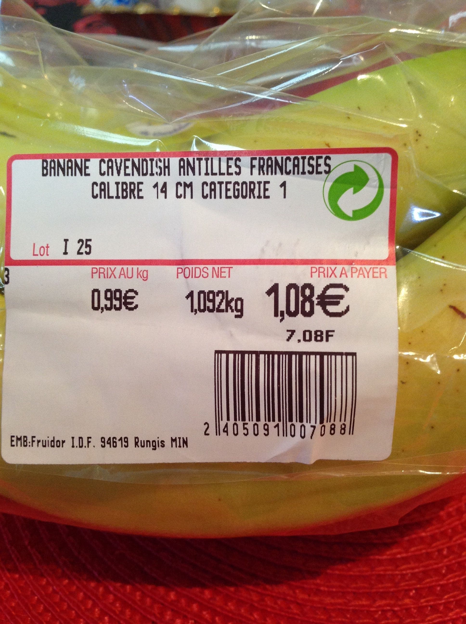 Sans marque Banane Cavendish packshot