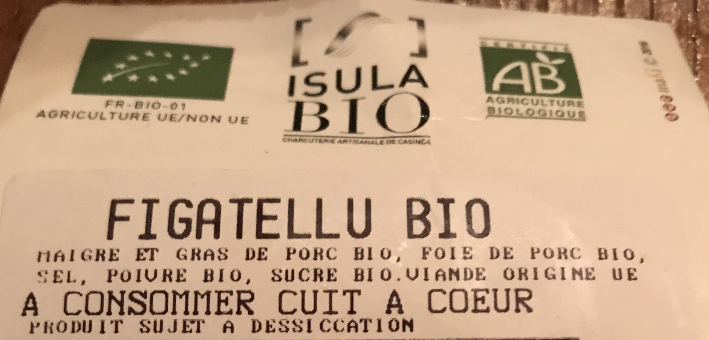 Isula Bio Figatellu Bio packshot