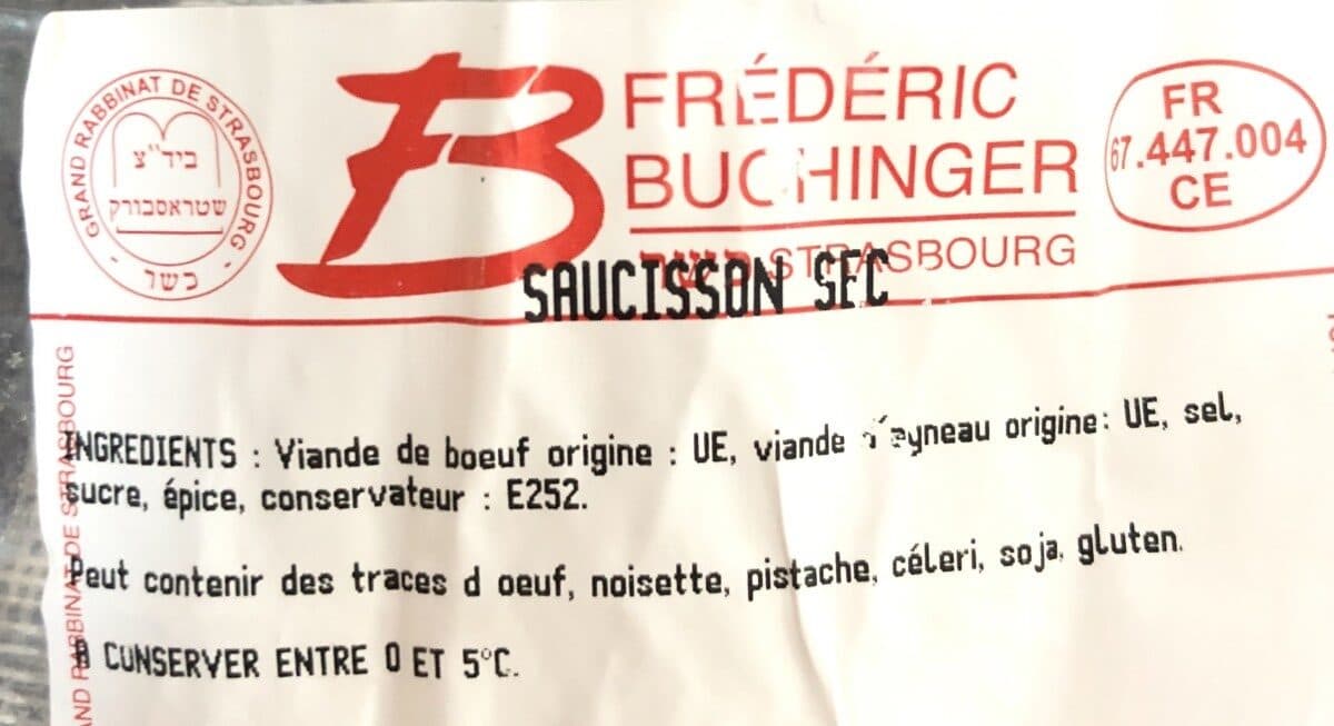 Frédéric Buchinger Saucisson sec packshot