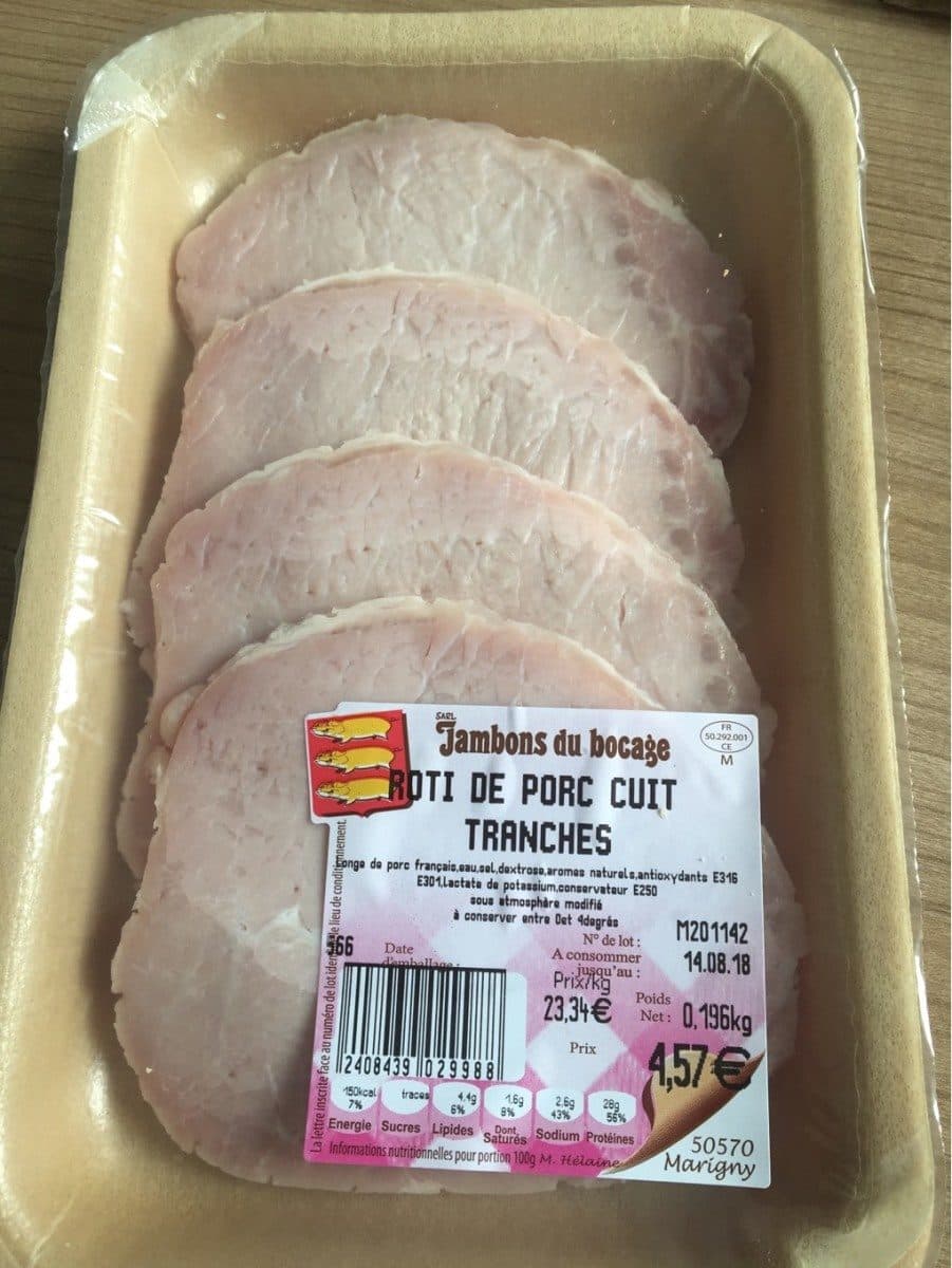 Open Food Facts Roti de porc cuit packshot