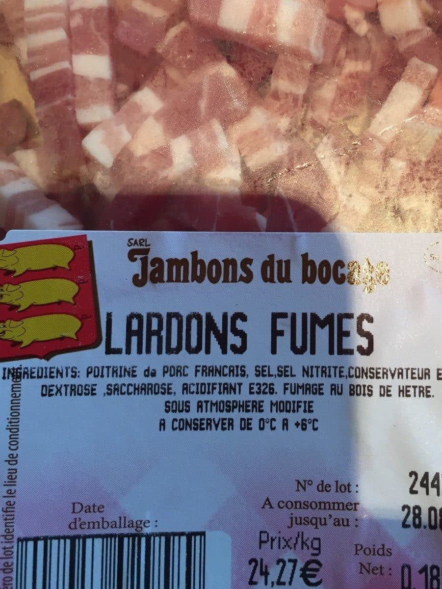 Open Food Facts Lardons fumes packshot