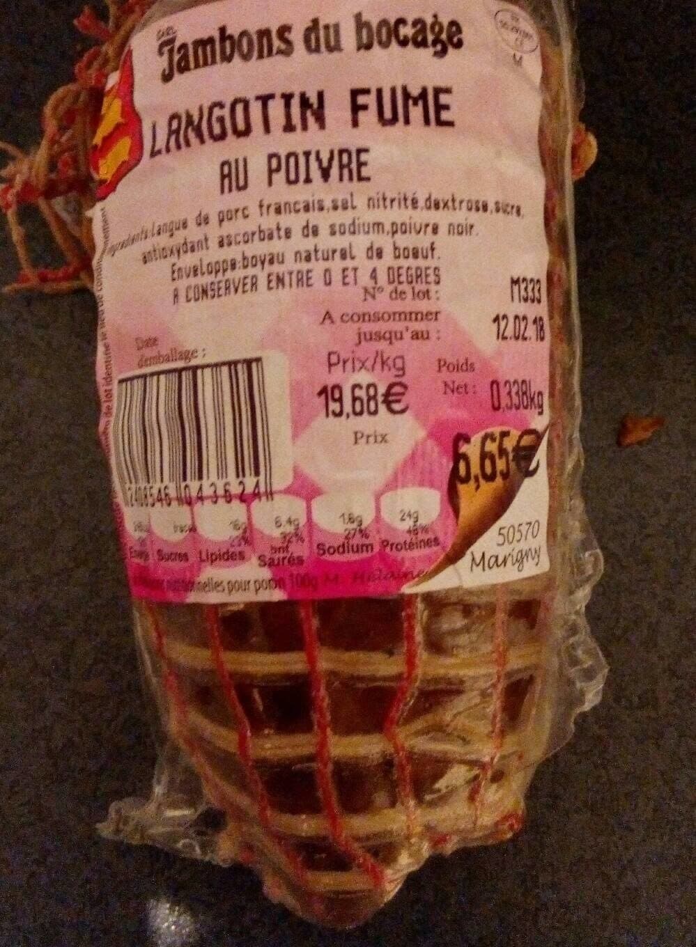 Jambons Du Bocage Langotin fumé packshot