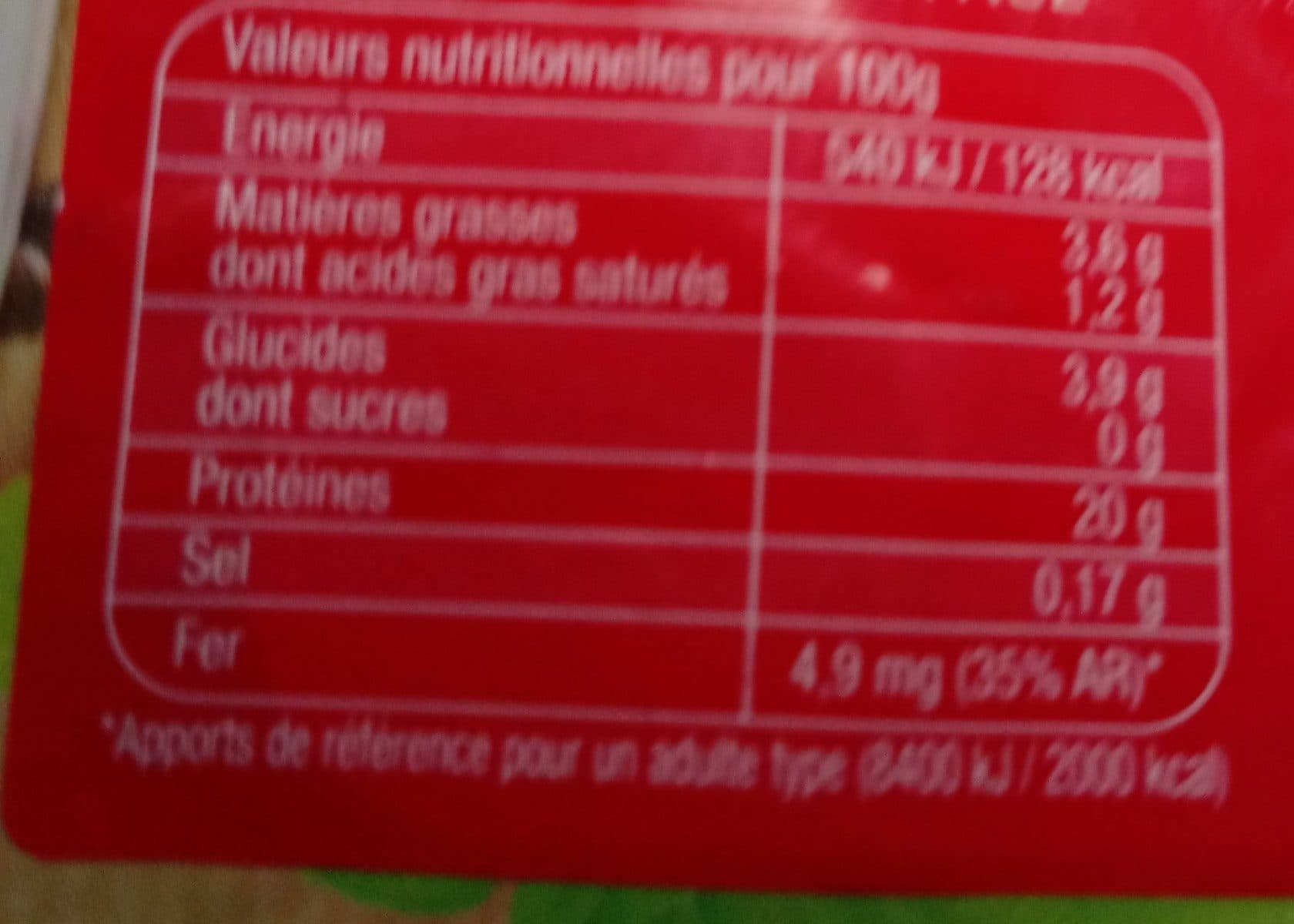 Open Food Facts Foie de boeuf packshot