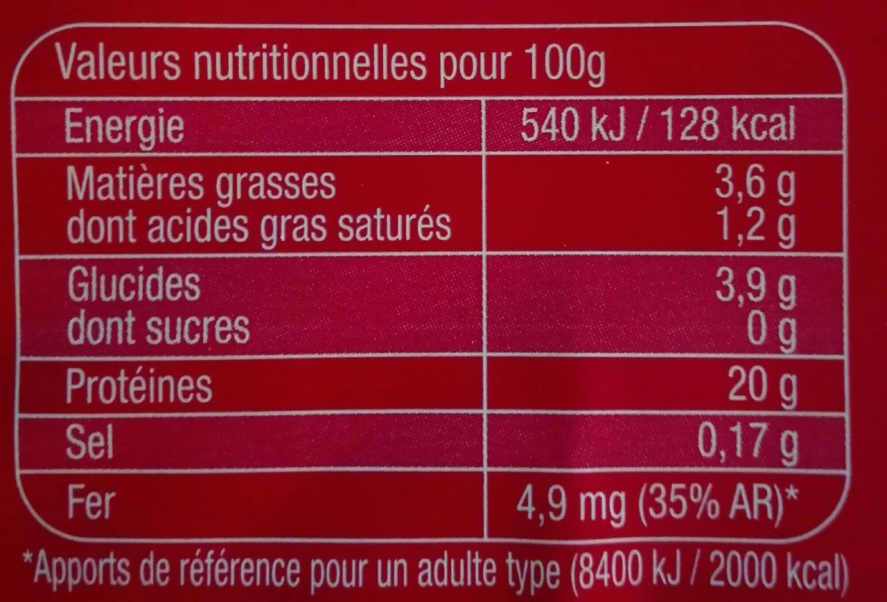 Open Food Facts Foie de bœuf packshot