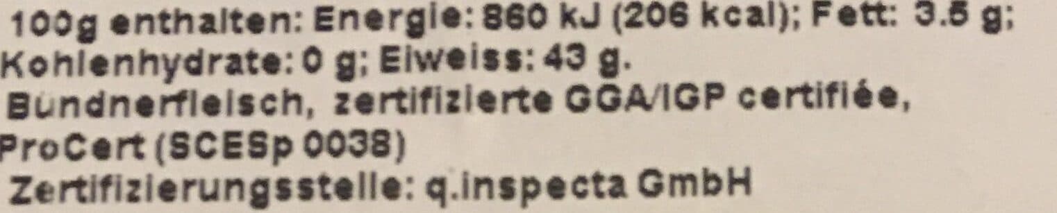 Bündnerfleisch Rindfleischerzeugnis gepökelt packshot
