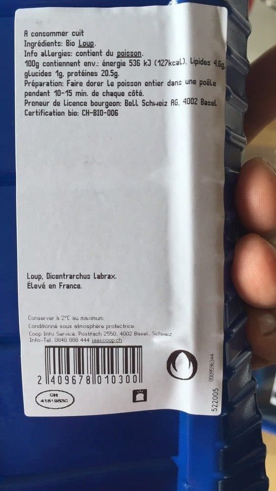 Coop Naturaplan Bio Wolfsbarsch packshot