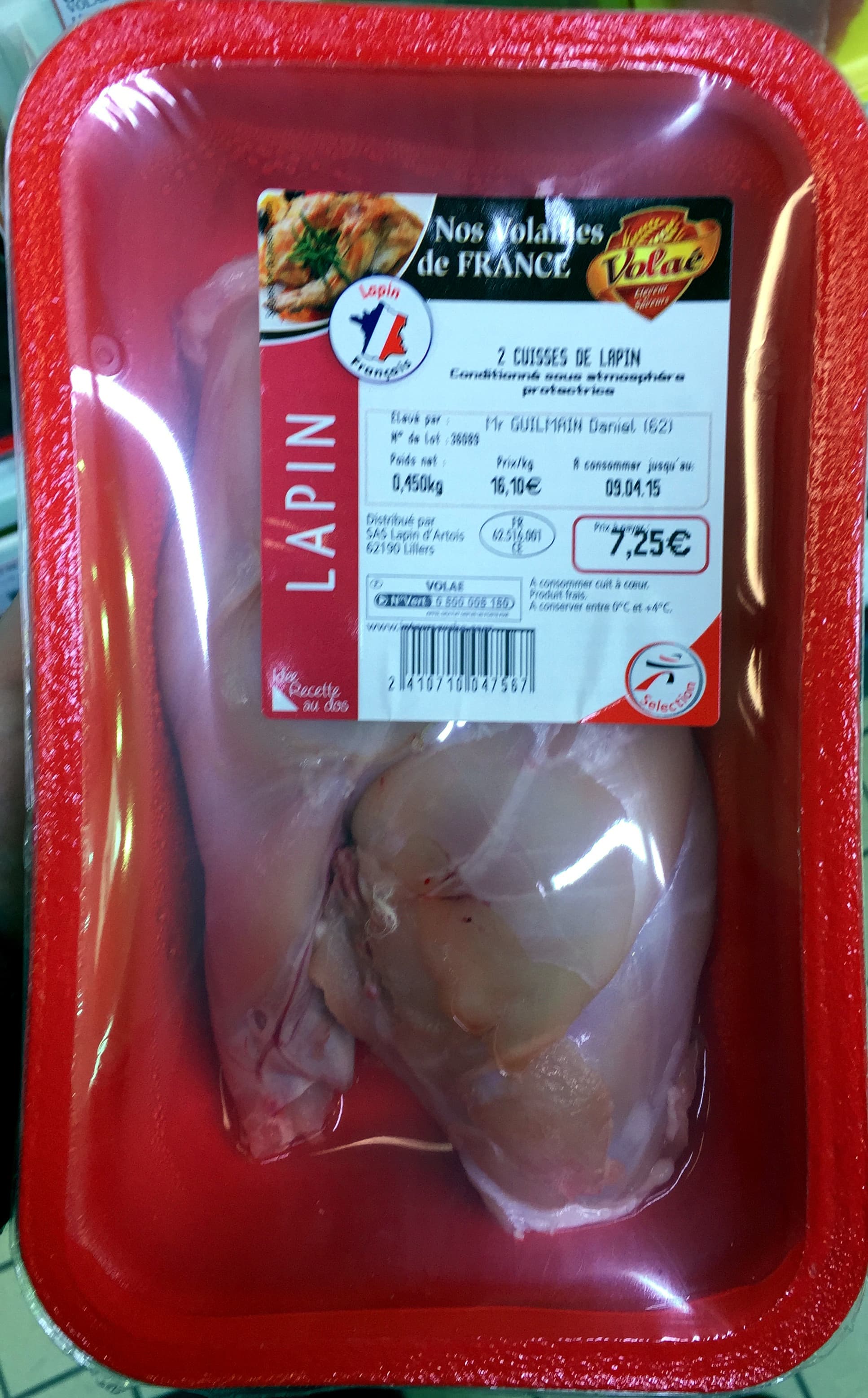 Volaé 2 cuisses de lapin packshot