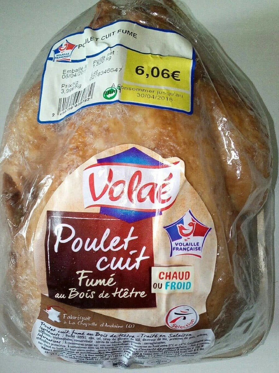 Volaé Poulet cuit fume au bois de hetre packshot
