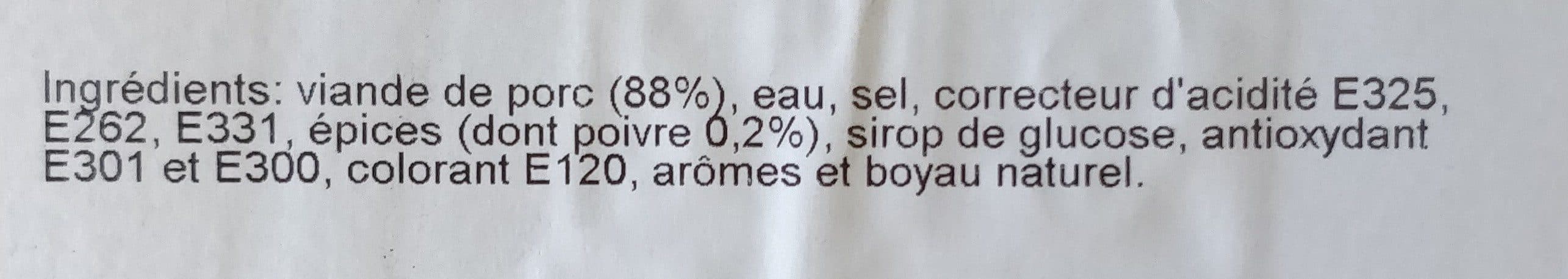 Open Food Facts Saucisse cargolade a cuire finement poivrée packshot