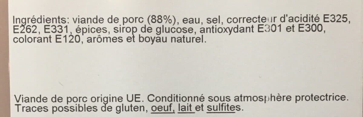 Open Food Facts Saucisse catalane packshot