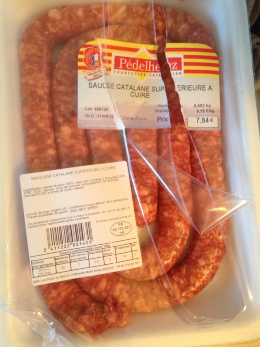 Open Food Facts Saucisse catalane packshot