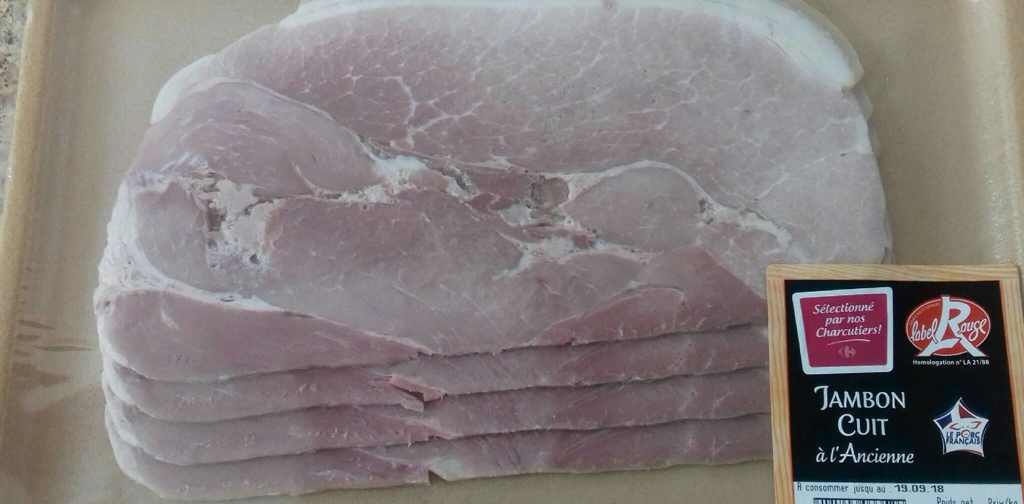 Open Food Facts Jambon cuit à l'ancienne packshot