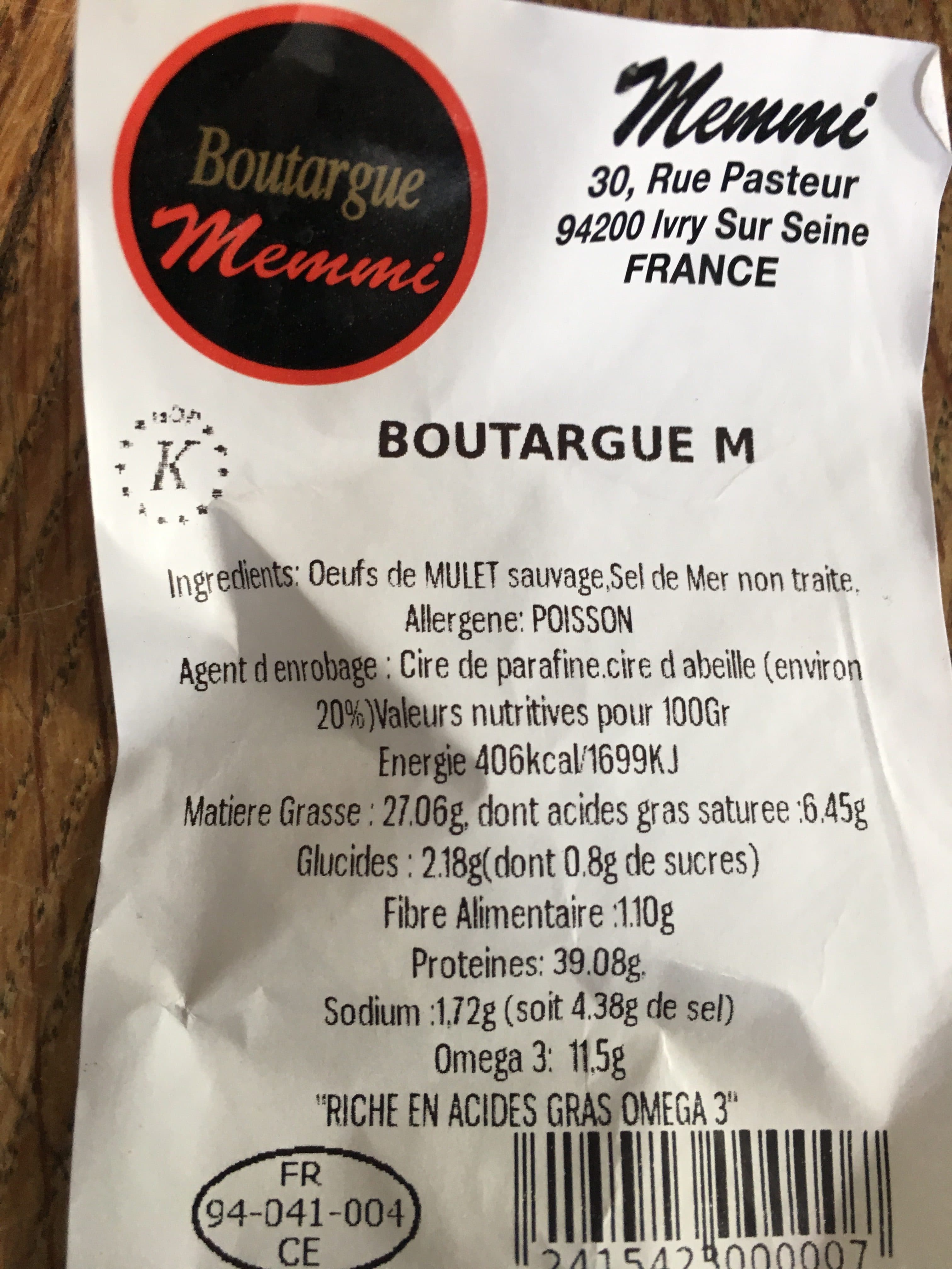 Memmi Boutargue packshot