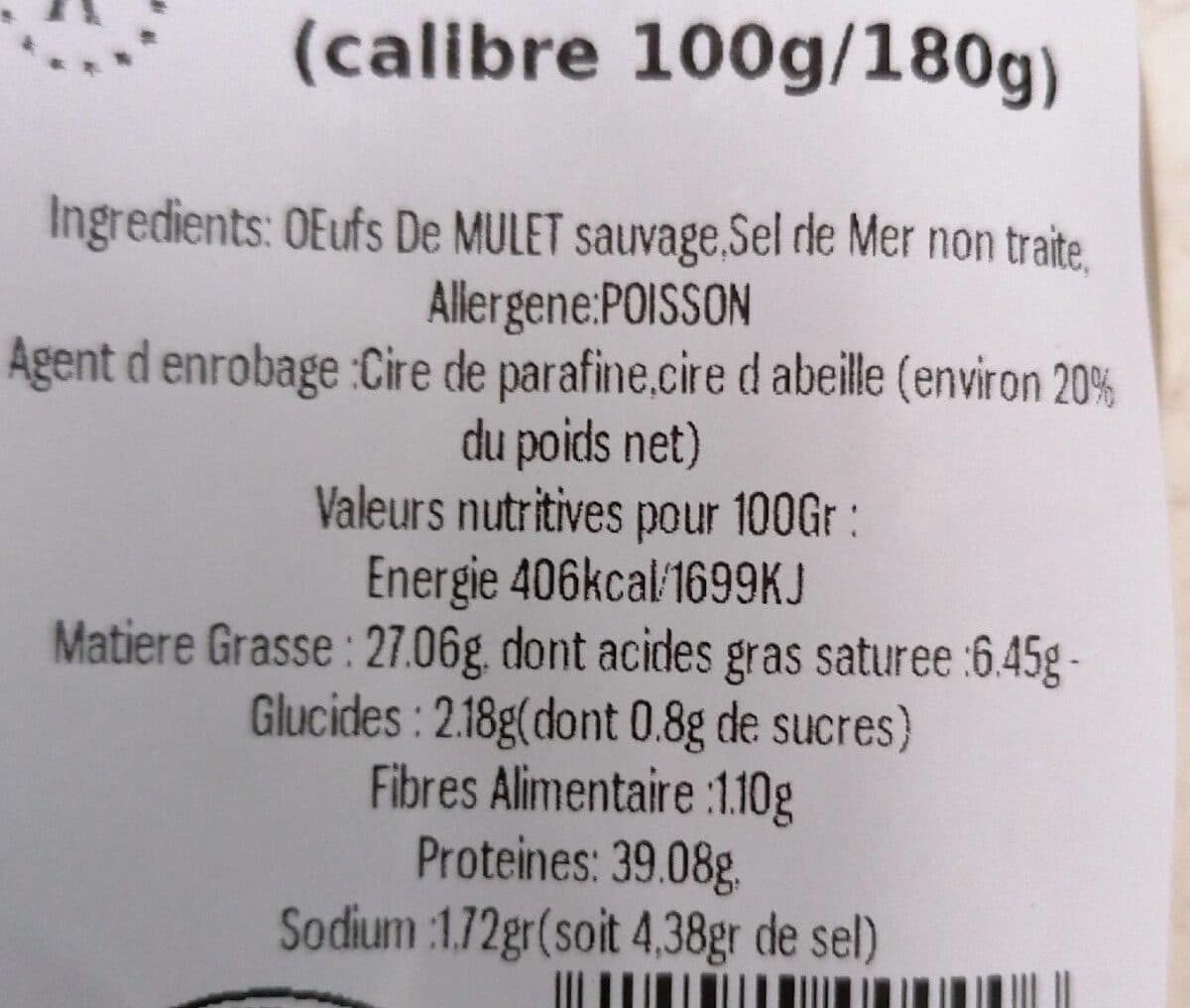 Open Food Facts Boutargue B packshot