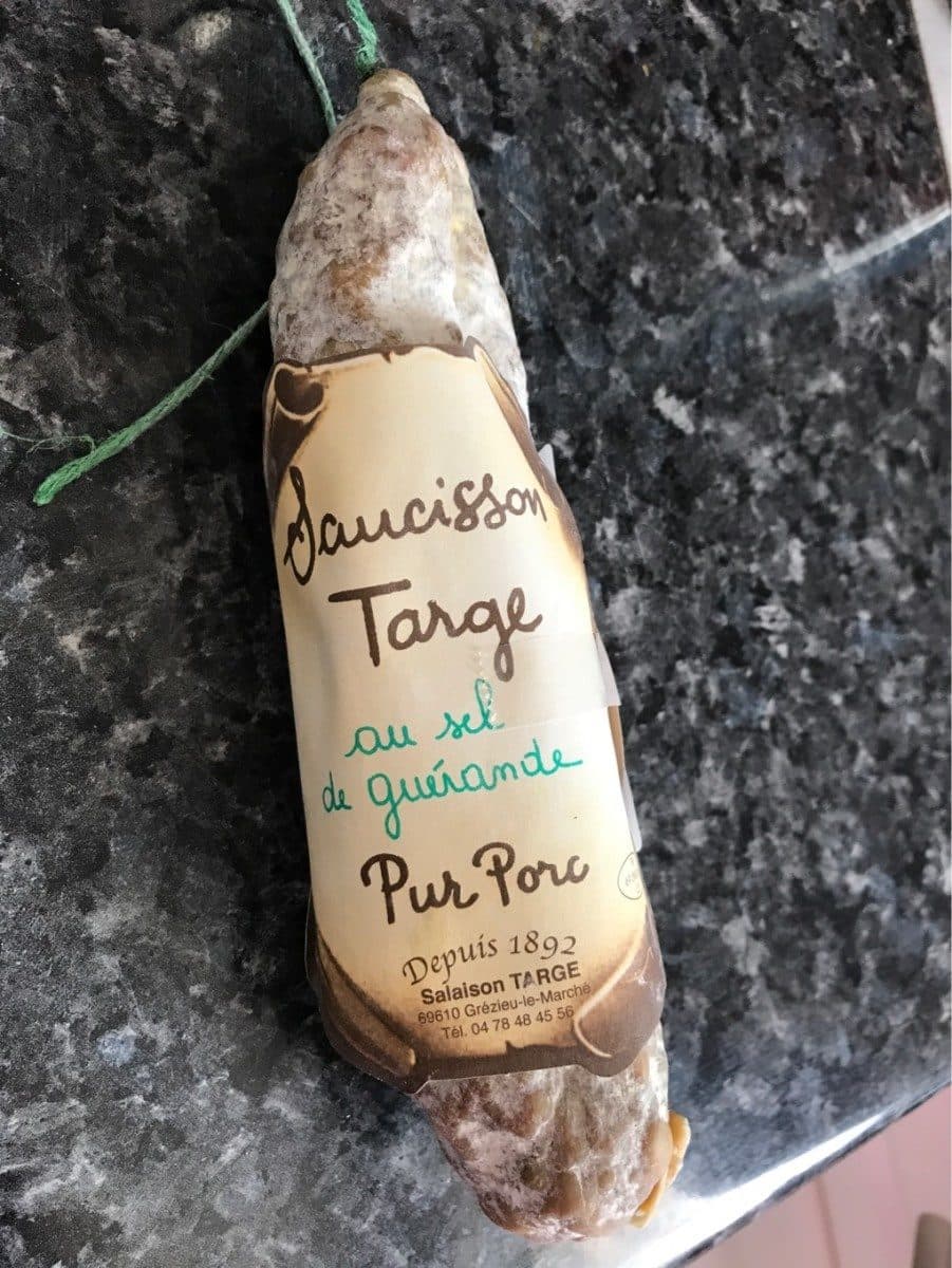 Open Food Facts Saucisson targe au sel de guérande packshot