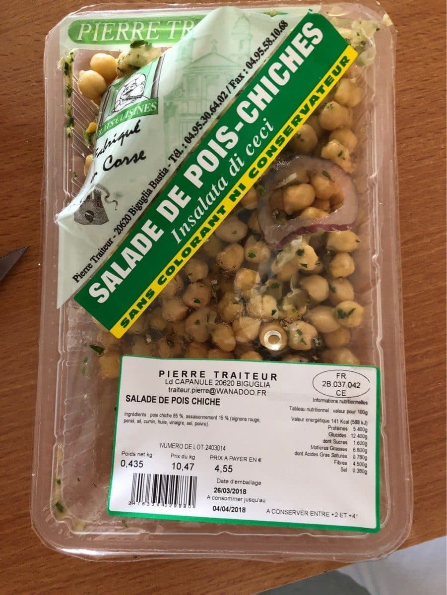 Open Food Facts Salade de pois-chiches packshot