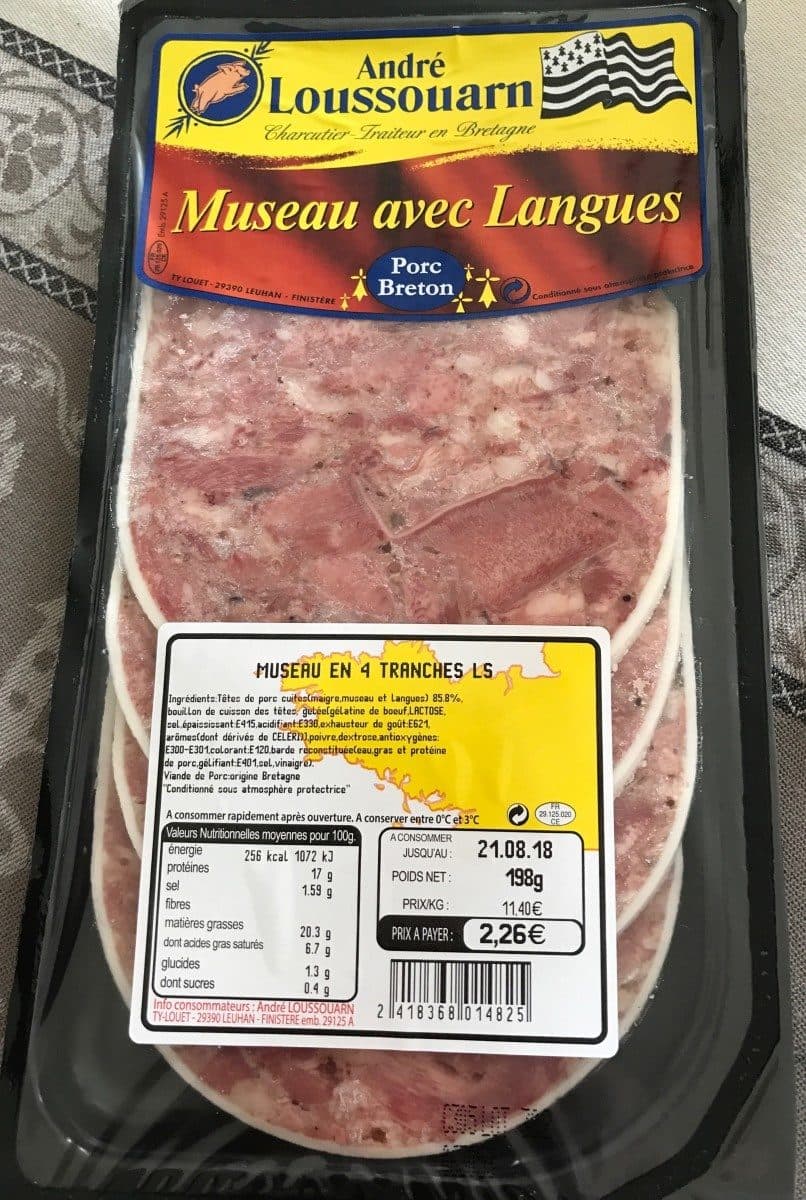 Open Food Facts Museau avec langue packshot
