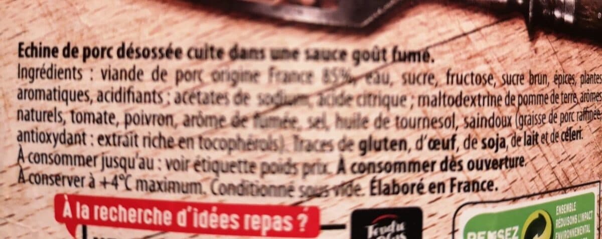Open Food Facts Échine de porc Marinade Kentucky packshot