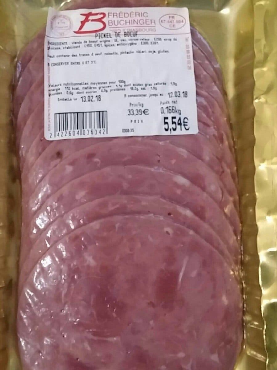 Open Food Facts Pickel de bœuf packshot