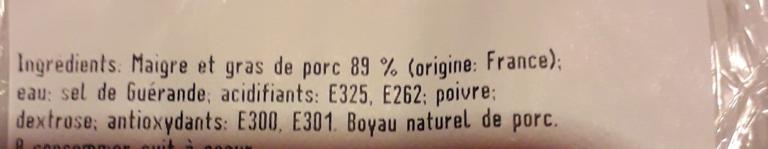 Saveurs De Bain De Bretagne Saucisses natures packshot