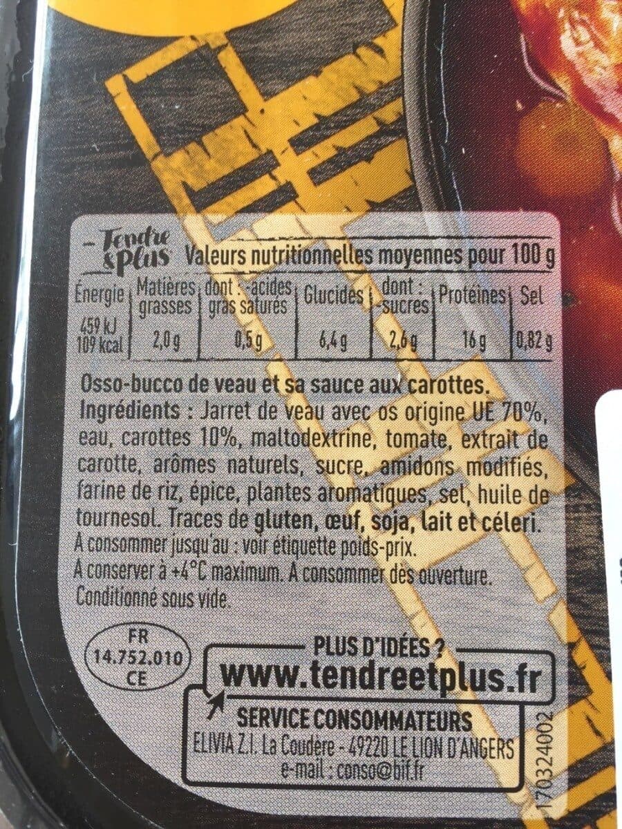 Tendre & Plus Osso-bucco packshot