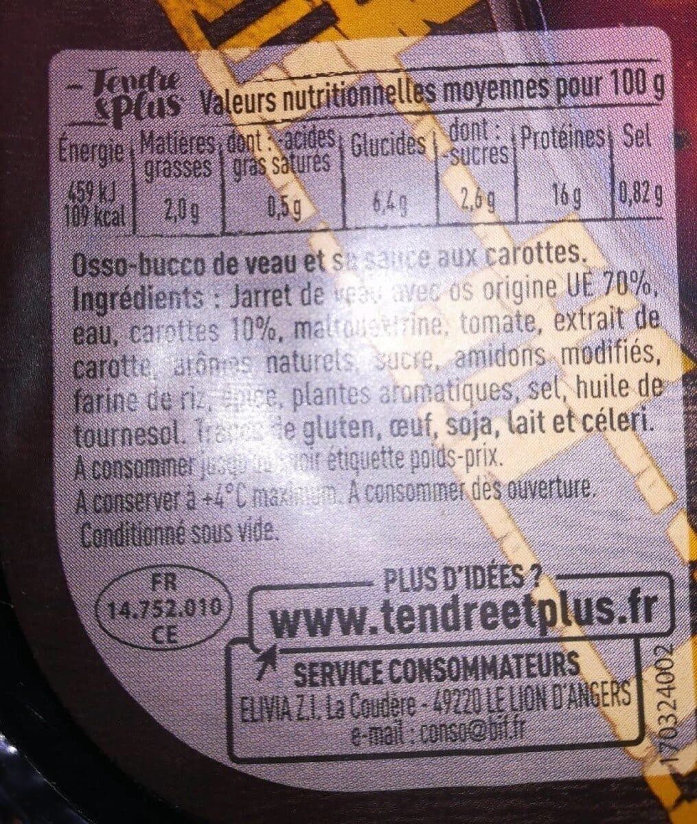 Open Food Facts Osso bucco de veau packshot